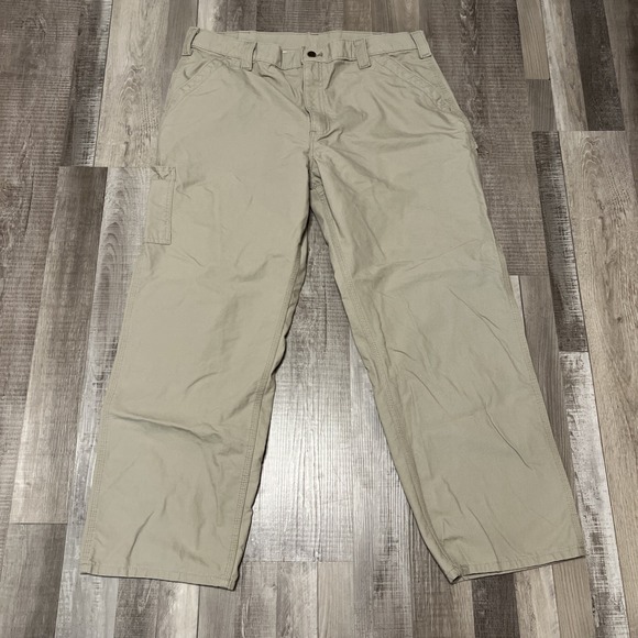 Carhartt Cargo Pants Men's 40x30 Khaki Utility Work Pant - Picture 1 of 9